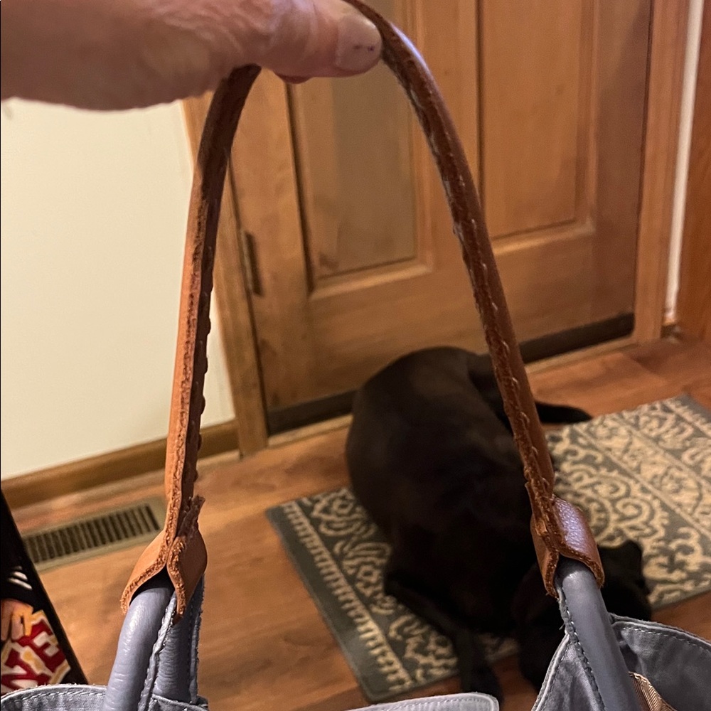 The Sak Blue Leather Tote Bag - Picture 4 of 5